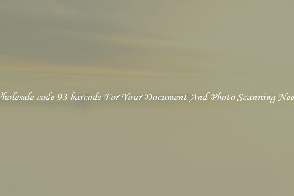 Wholesale code 93 barcode For Your Document And Photo Scanning Needs