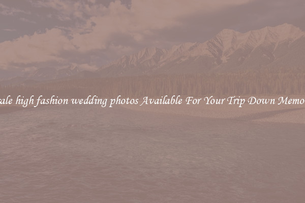 Wholesale high fashion wedding photos Available For Your Trip Down Memory Lane