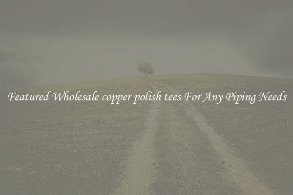 Featured Wholesale copper polish tees For Any Piping Needs