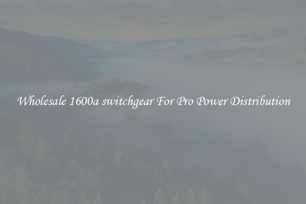 Wholesale 1600a switchgear For Pro Power Distribution