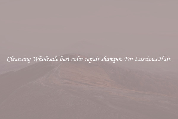 Cleansing Wholesale best color repair shampoo For Luscious Hair.