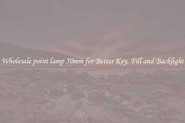 Wholesale point lamp 50mm for Better Key, Fill and Backlight