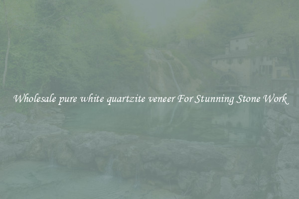 Wholesale pure white quartzite veneer For Stunning Stone Work