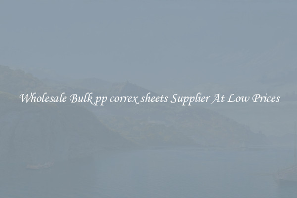 Wholesale Bulk pp correx sheets Supplier At Low Prices