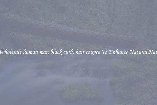 Wholesale human man black curly hair toupee To Enhance Natural Hair