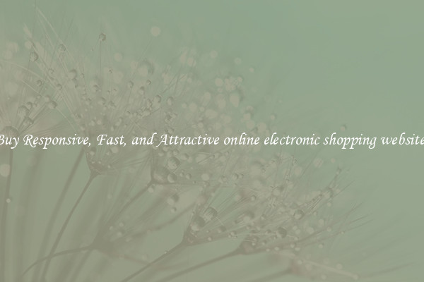 Buy Responsive, Fast, and Attractive online electronic shopping websites