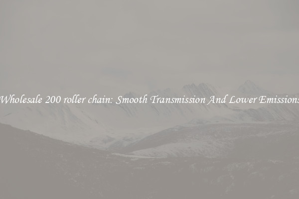 Wholesale 200 roller chain: Smooth Transmission And Lower Emissions