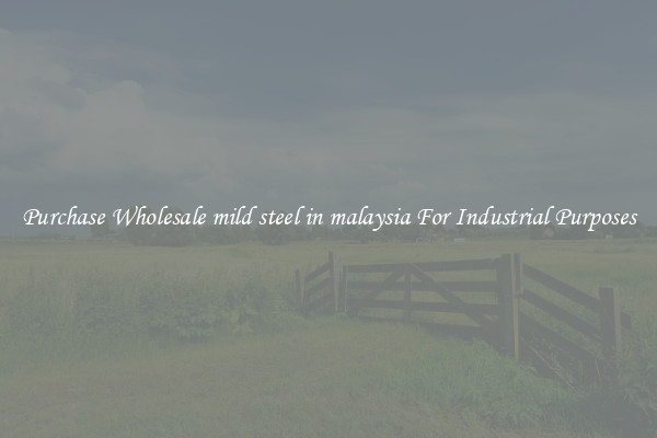 Purchase Wholesale mild steel in malaysia For Industrial Purposes