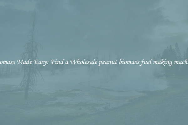 Biomass Made Easy: Find a Wholesale peanut biomass fuel making machine 