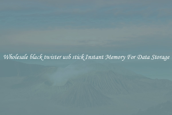 Wholesale black twister usb stick Instant Memory For Data Storage